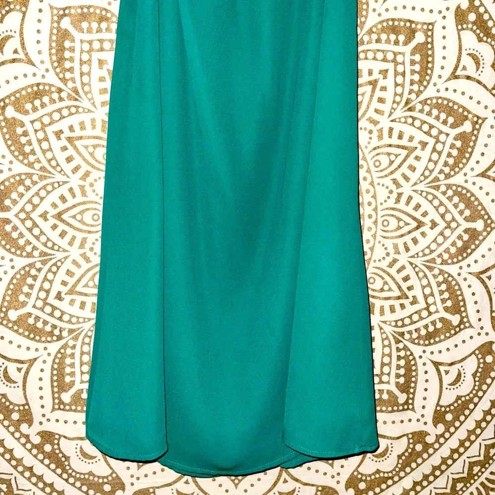 ✨HP✨ GORGEOUS “MARY & MABEL” KELLY GREEN RUFFLE DRESS, LADIES SIZE SMALL - Picture 3 of 5